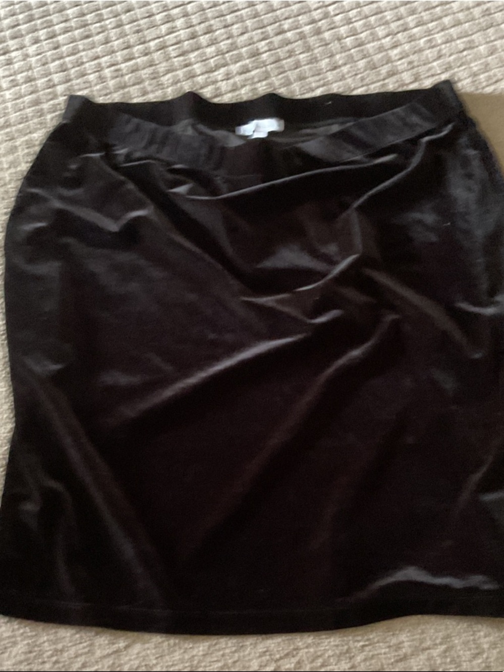 Black Velvet Pencil Skirt - Women's Sleek Silhouette